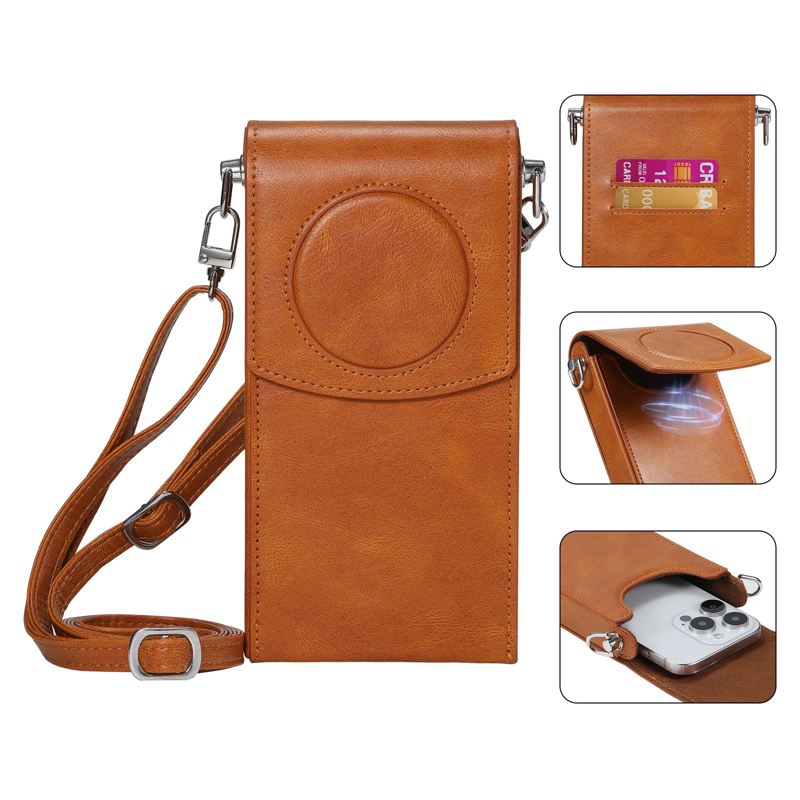 For Apple Vision Pro Battery Protection Organizer Case PU Leather Shoulder Bag For Apple Vision Pro Battery Protection Organizer Case PU Leather Shoulder Bag